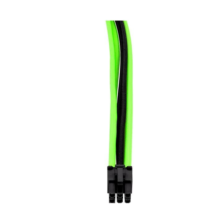 THERMALTAKE SLEEVED BLACK - GREEN CABLE 4.png